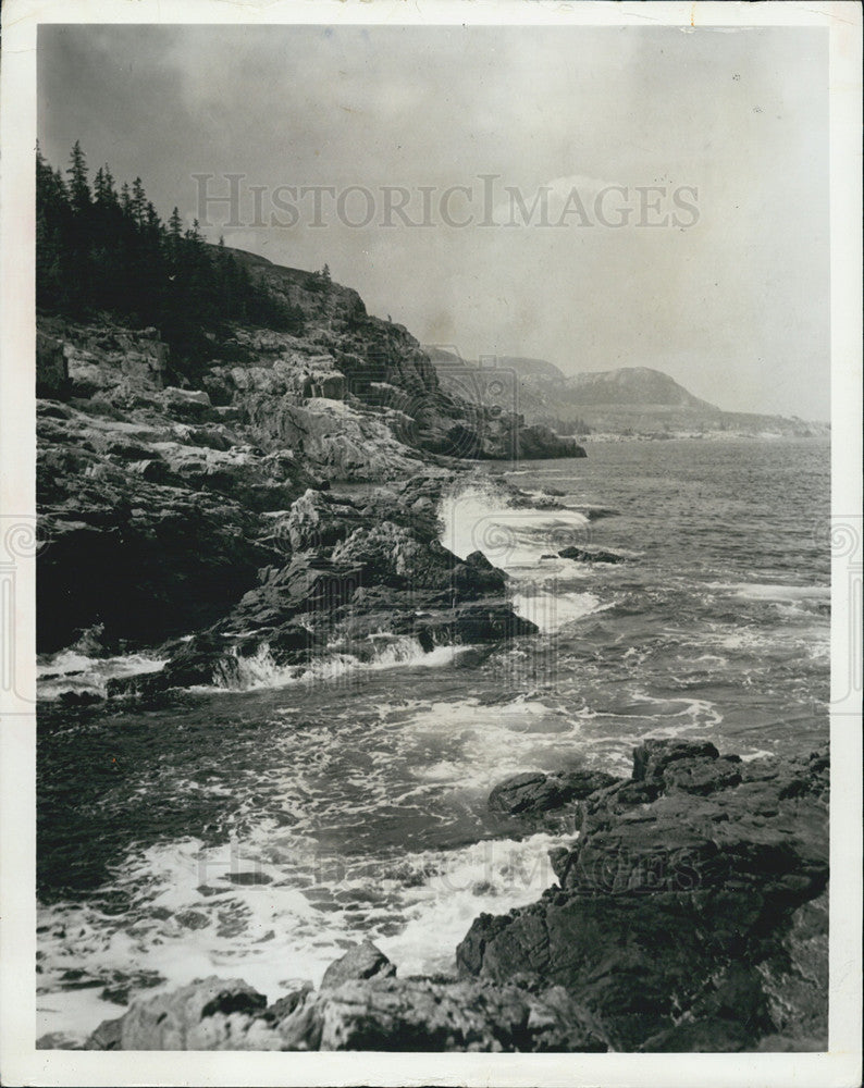 1968 Press Photo Beach/Ocean Coast/Maine - Historic Images