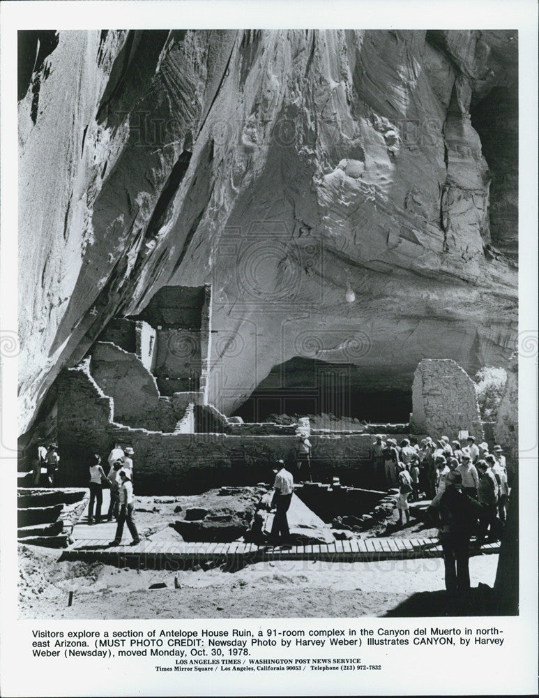 1978 Press Photo Canyon del Muerto in Northeast Arizona - Historic Images