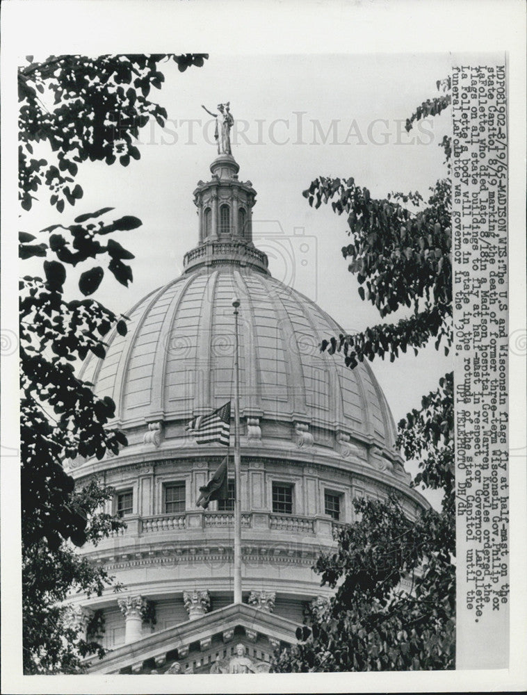 1965 Press Photo La Follette&#39;s Funeral - Historic Images