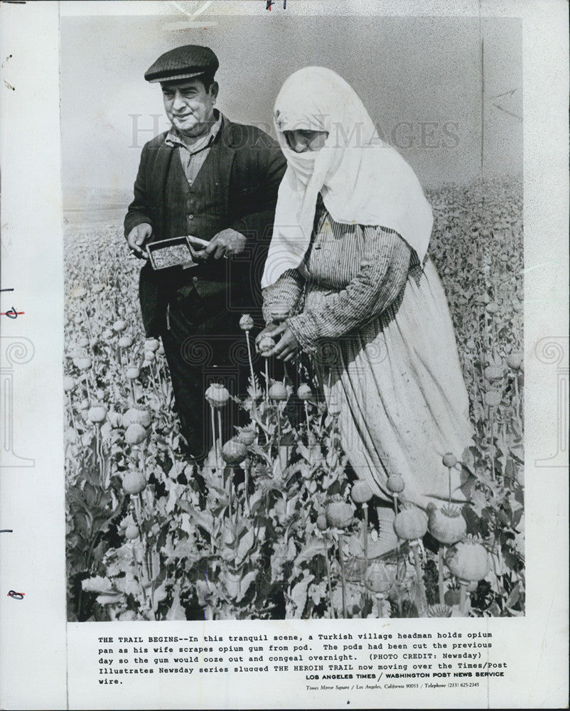 1973 Press Photo Heroin trail begins in a Turkish Village - Historic Images