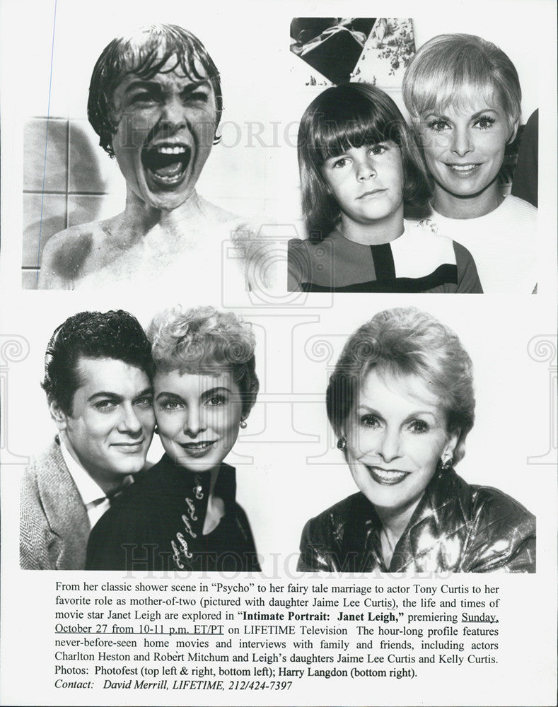 1996 Press Photo Life and Times of Janet Leigh in Intimate Portrait: Janet Leigh - Historic Images