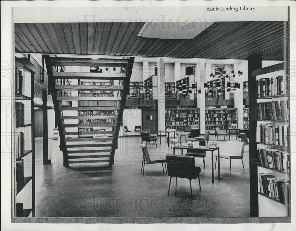 1966 Press Photo Luton Central Library England Modern Design - Historic Images