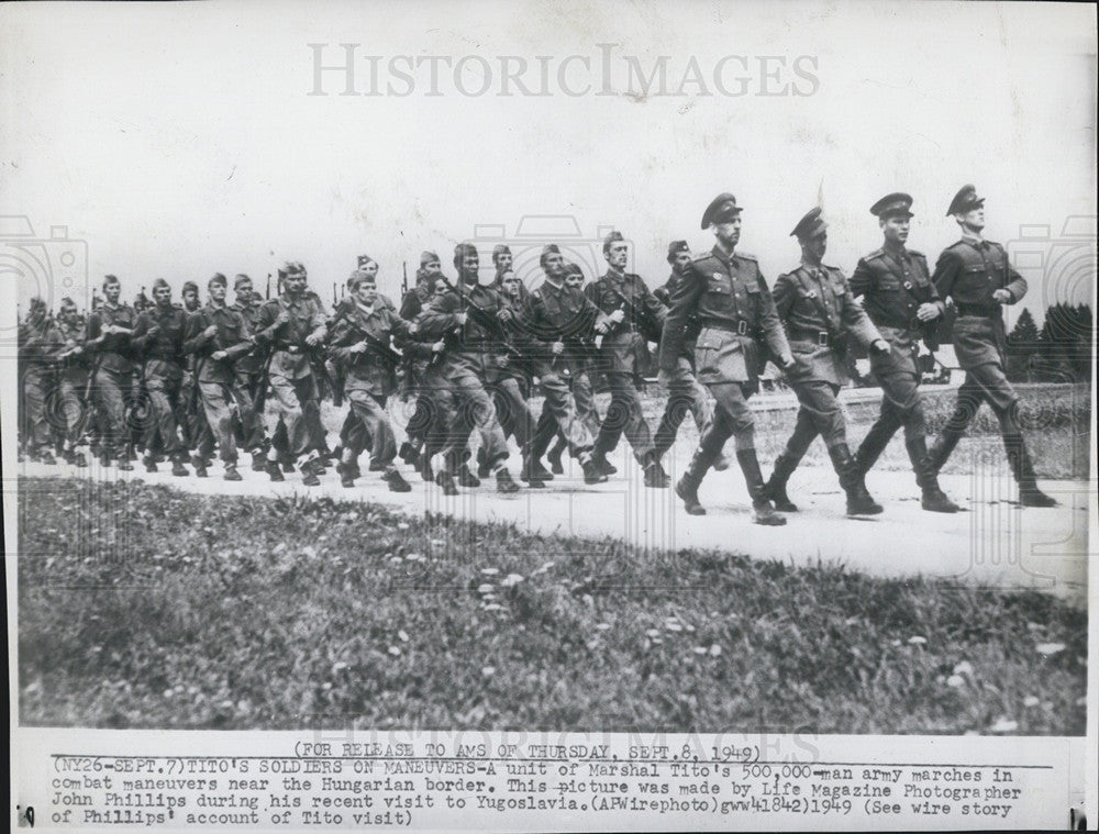 1949 Press Photo 500,000 Soldiers Under Marshall Tito - Historic Images