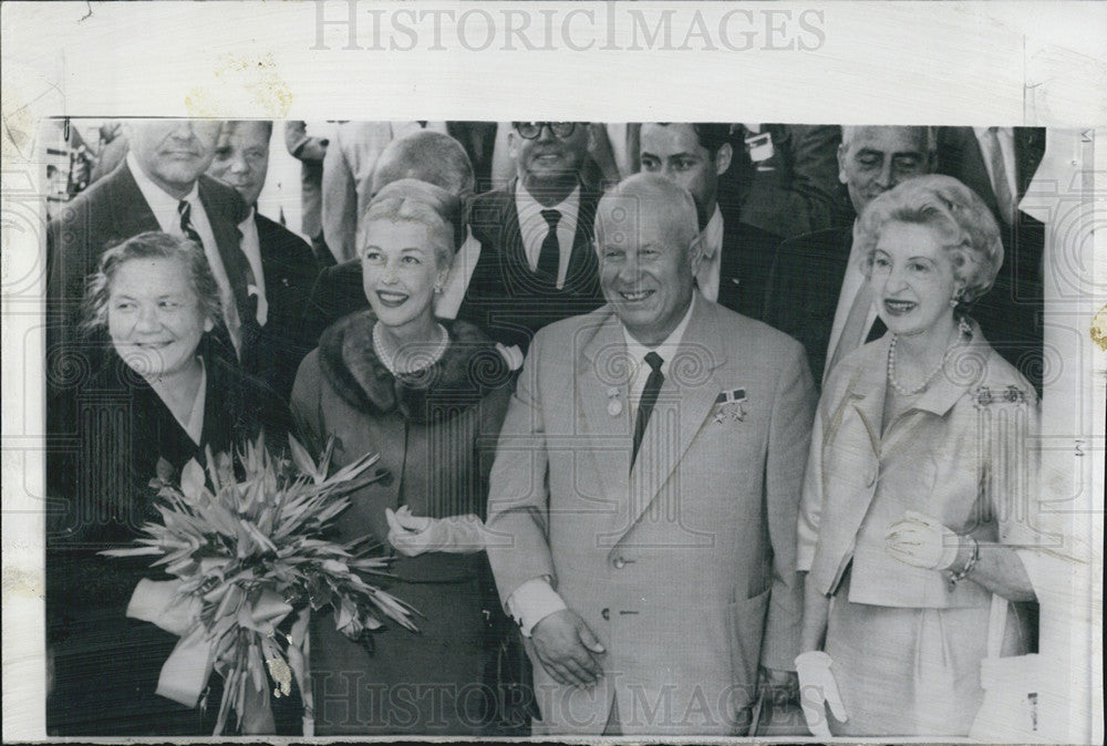 1959 Press Photo Nikita Khruschev at Twentieth Century Fox Studios - Historic Images