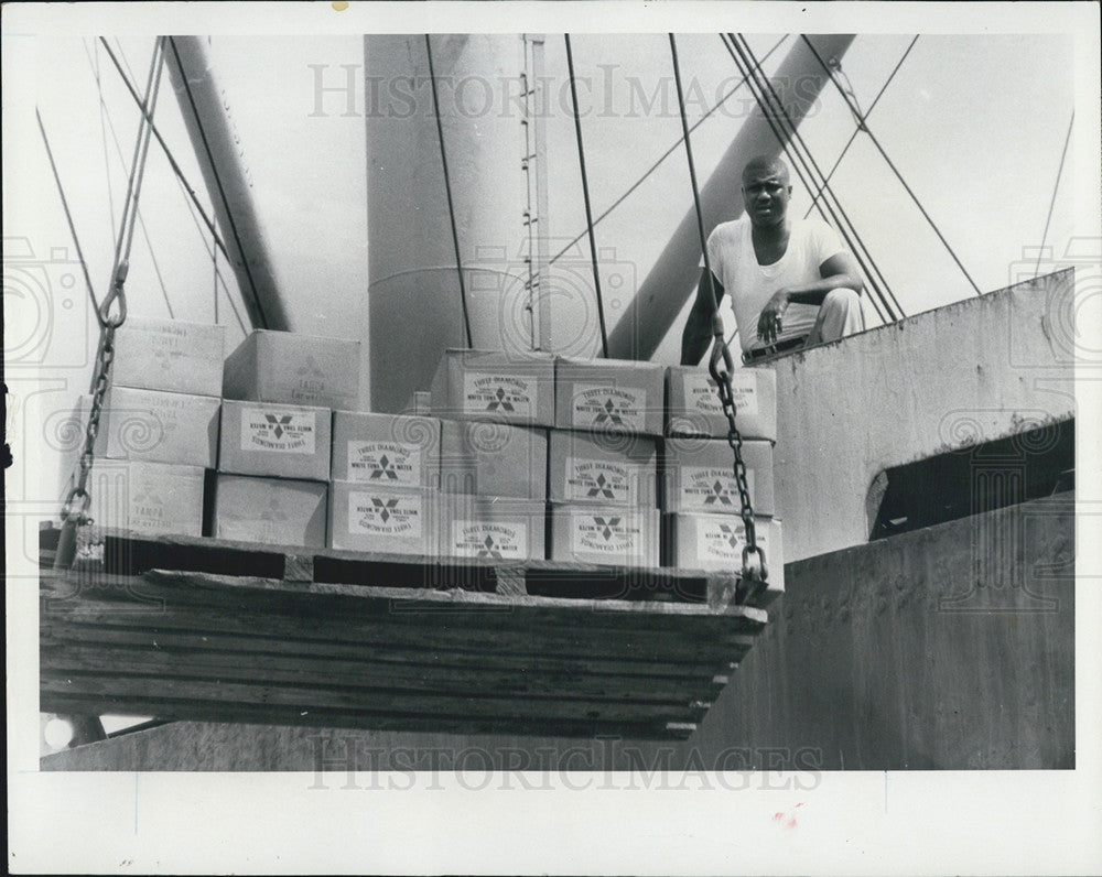 1971 Press Photo Tampa Longshoremen Alex Cottman &amp; Henry Jones - Historic Images