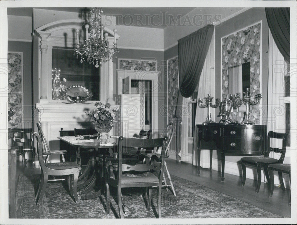 1953 Press Photo Governor&#39;s Mansion Dining Room Tallahassee - Historic Images