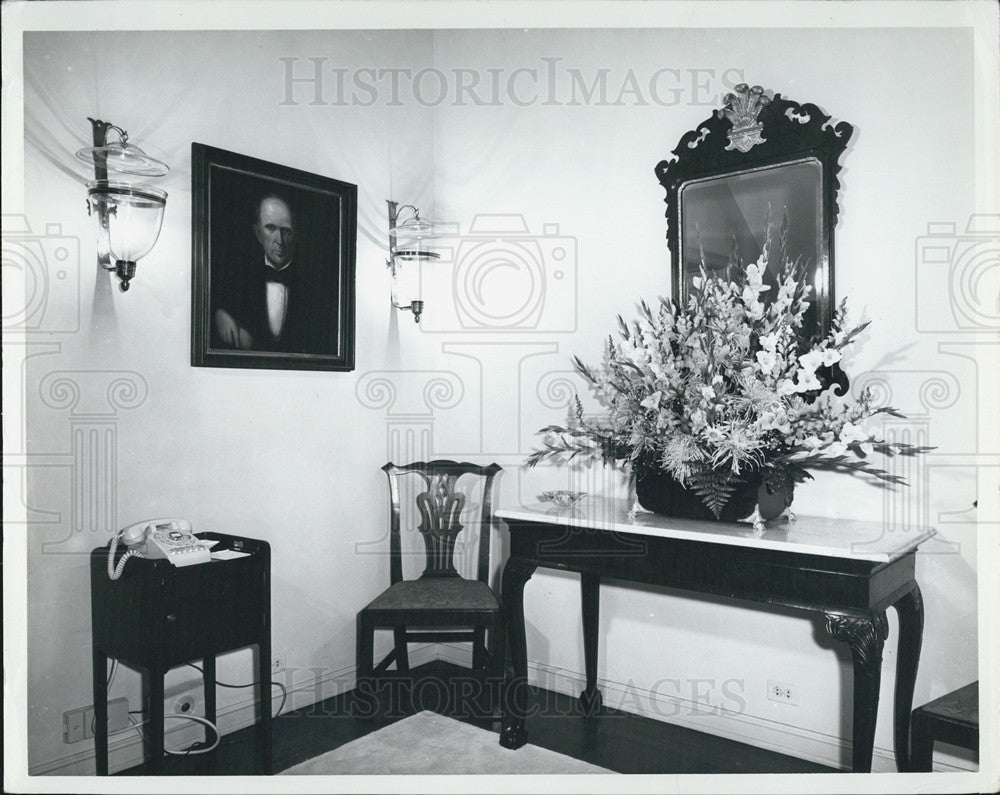 1966 Press Photo Tallahassee Governor&#39;s Mansion Foyer William D. Moseley - Historic Images