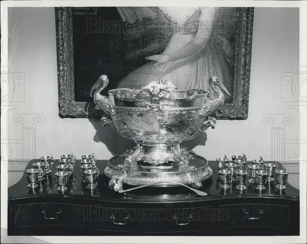 1966 Press Photo Piece Of Art Hanging In Florida Governor&#39;s Mansion - Historic Images