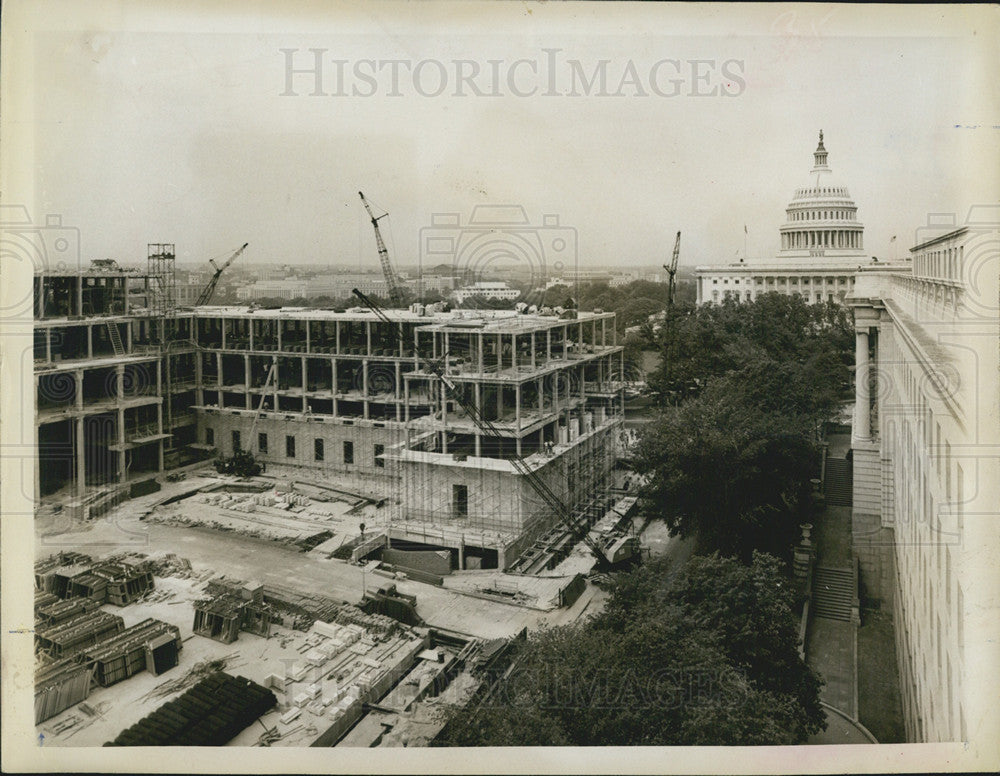 1957 Press Photo Construction on 10 story building - Historic Images