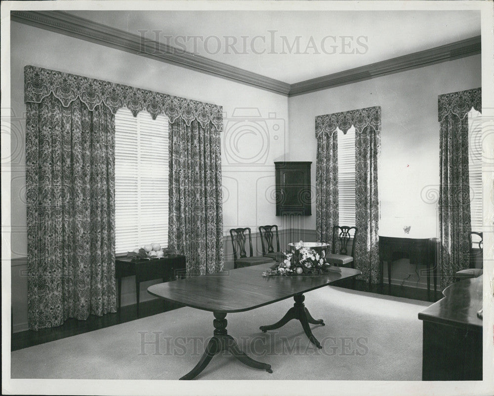 1957 Press Photo Dining Room In Governor&#39;s Mansion - Historic Images