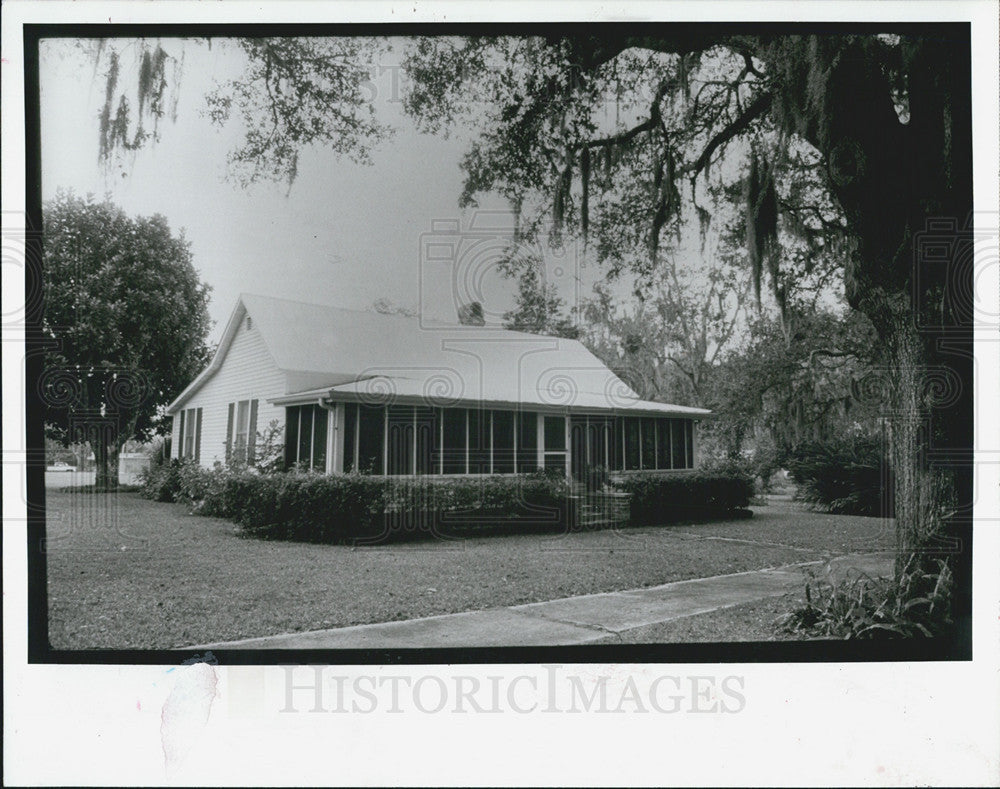 1991 Press Photo Sol Moon House Restoration Floral City Florida Citrus County - Historic Images