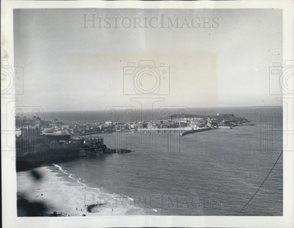 1945 Press Photo St. Ives Harbor England Renowned Atlantic Coast Cornish Resort - Historic Images
