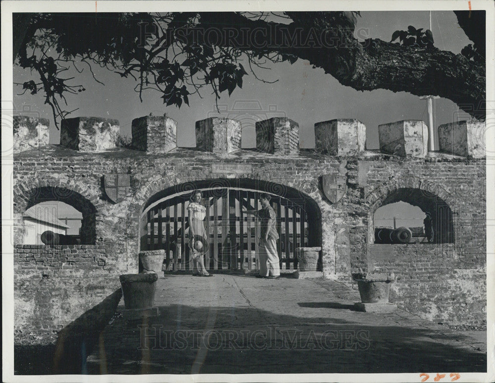 1961 Press Photo Fort Charles Across The Harbor From Jamaican Capitol Kingston - Historic Images