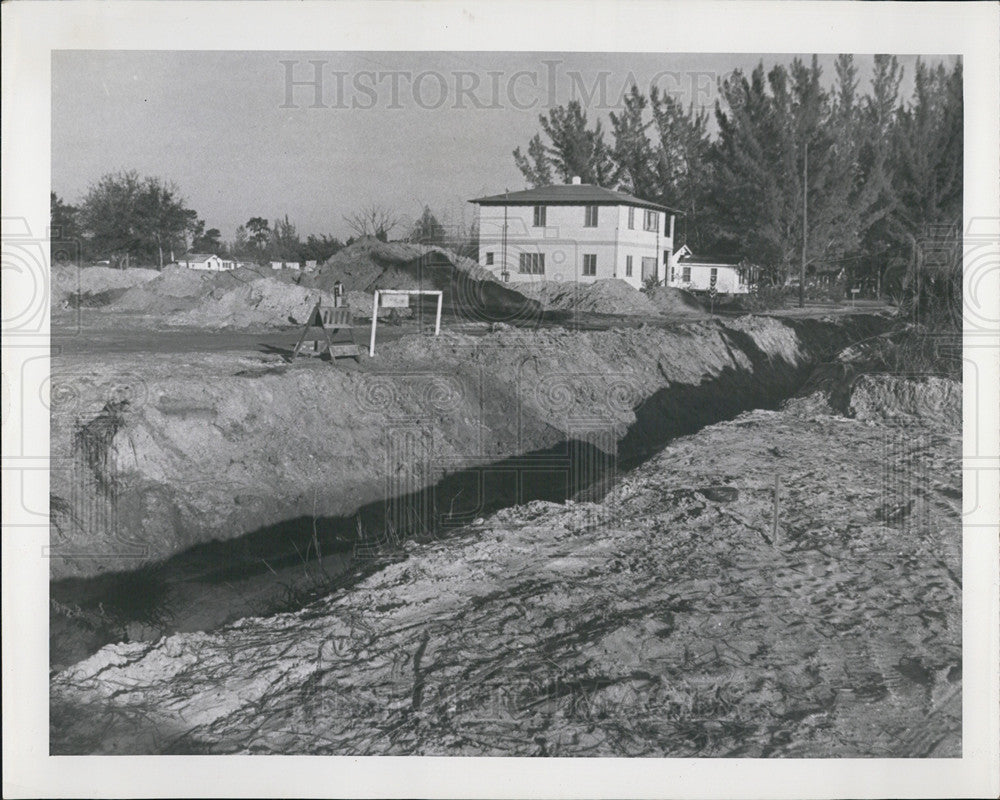 1963 Press Photo Ditch Crossing On 68th Ave At 37th St. North - Historic Images