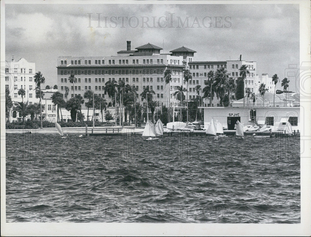 1973 Press Photo St Petersburg Central Yacht Basin Waterfront - Historic Images