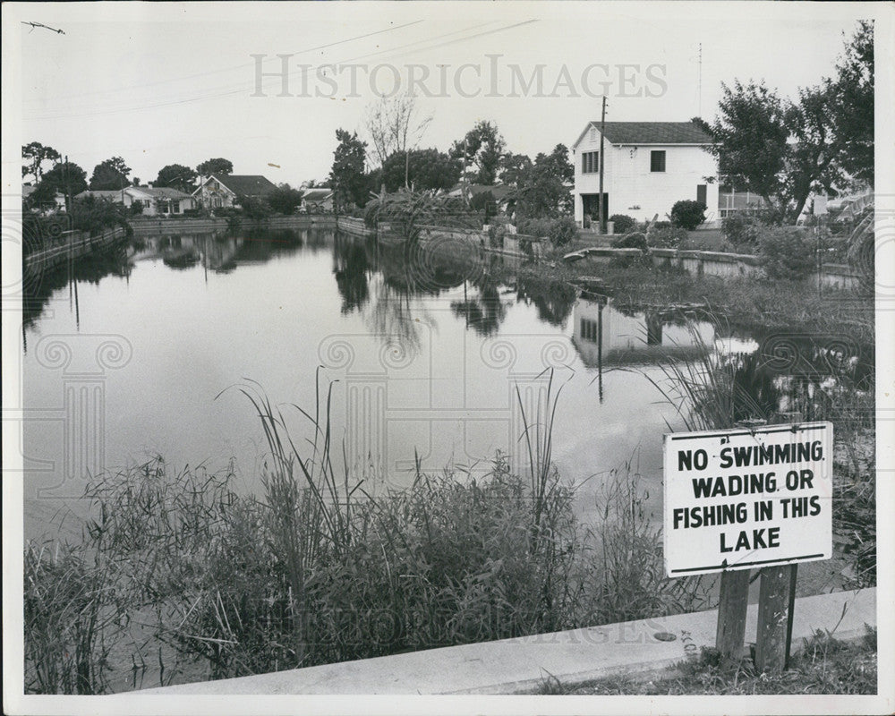 1963 Press Photo Small lake from 31st to 32nd streets bet. 9th &amp; 10th Ave. North - Historic Images