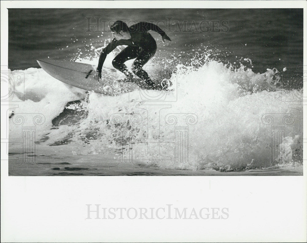 1979 Press Photo Indian Rocks Beach Gulf Surfing - Historic Images