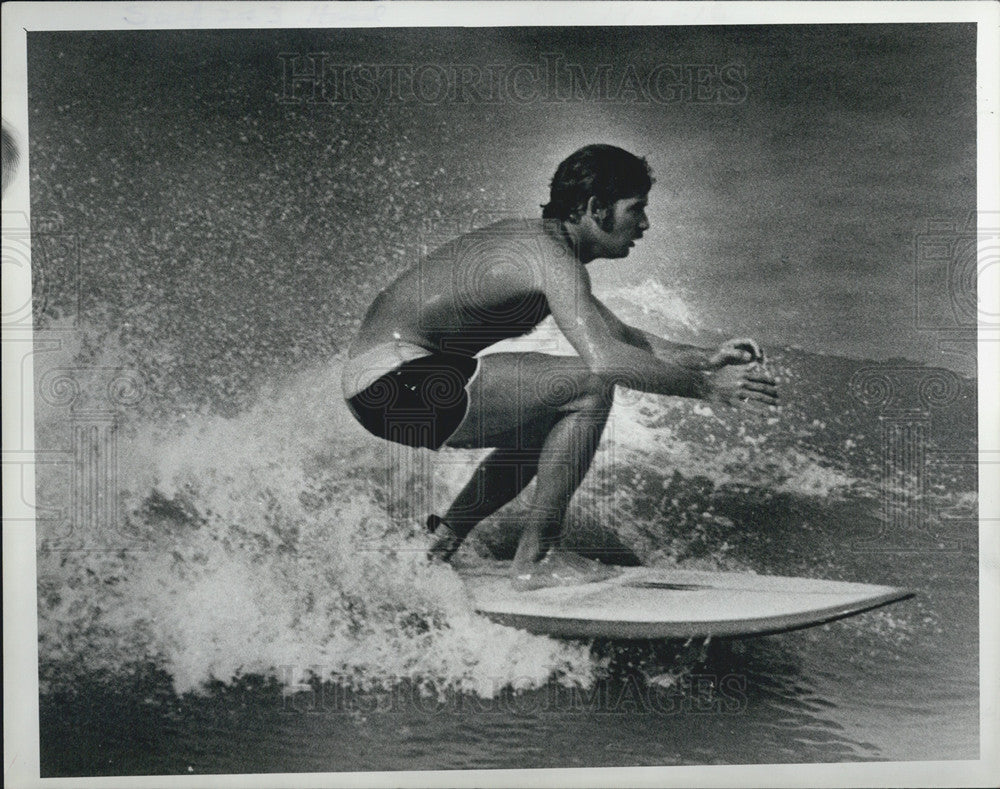 1979 Press Photo Indian Rocks Beach Gulf Surfing Tim Durden - Historic Images