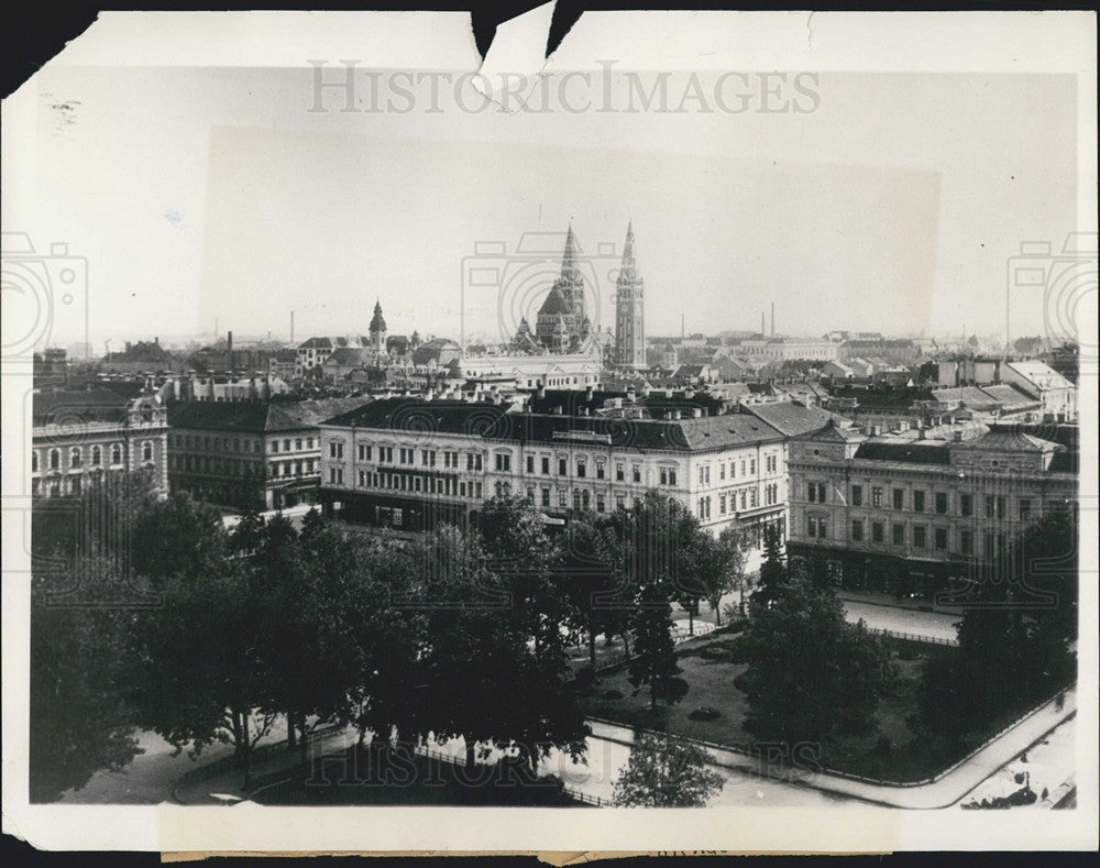 1934 Press Photo A View Of Szeged, Hungary Where Yugoslav Soldiers Entered - Historic Images