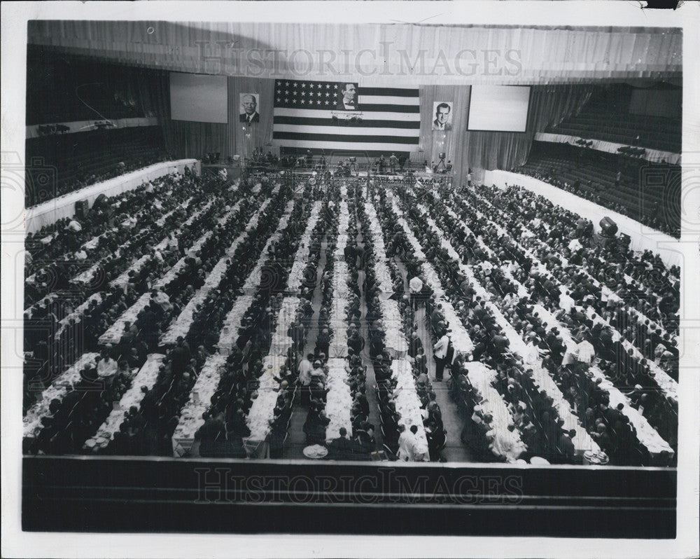 1960 Press Photo International Ampitheatre Republican Fund-Raising Dinner - Historic Images