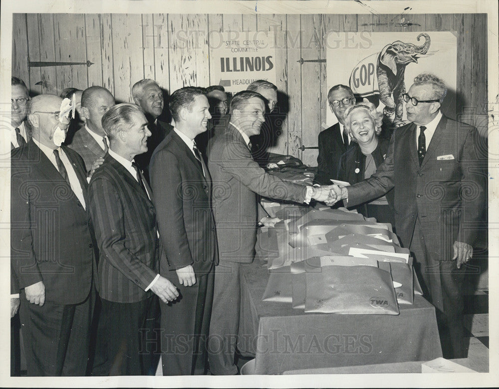 1964 Press Photo Republican GOP Convention Illinois Delegation - Historic Images