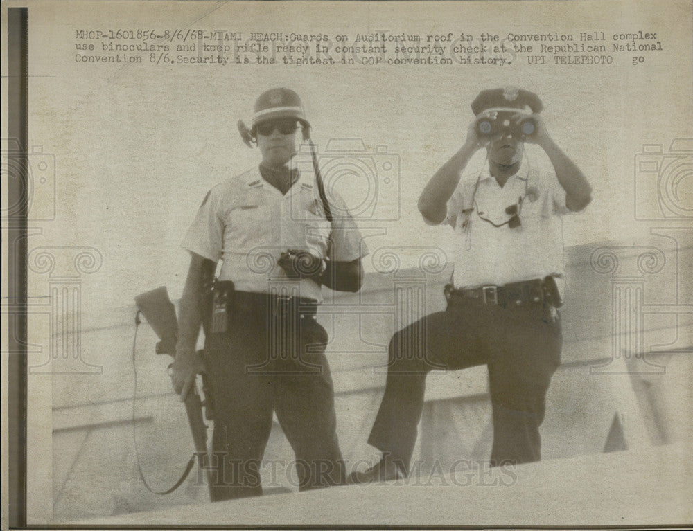 1968 Press Photo Republican National Convention GOP Security Miami Beach - Historic Images