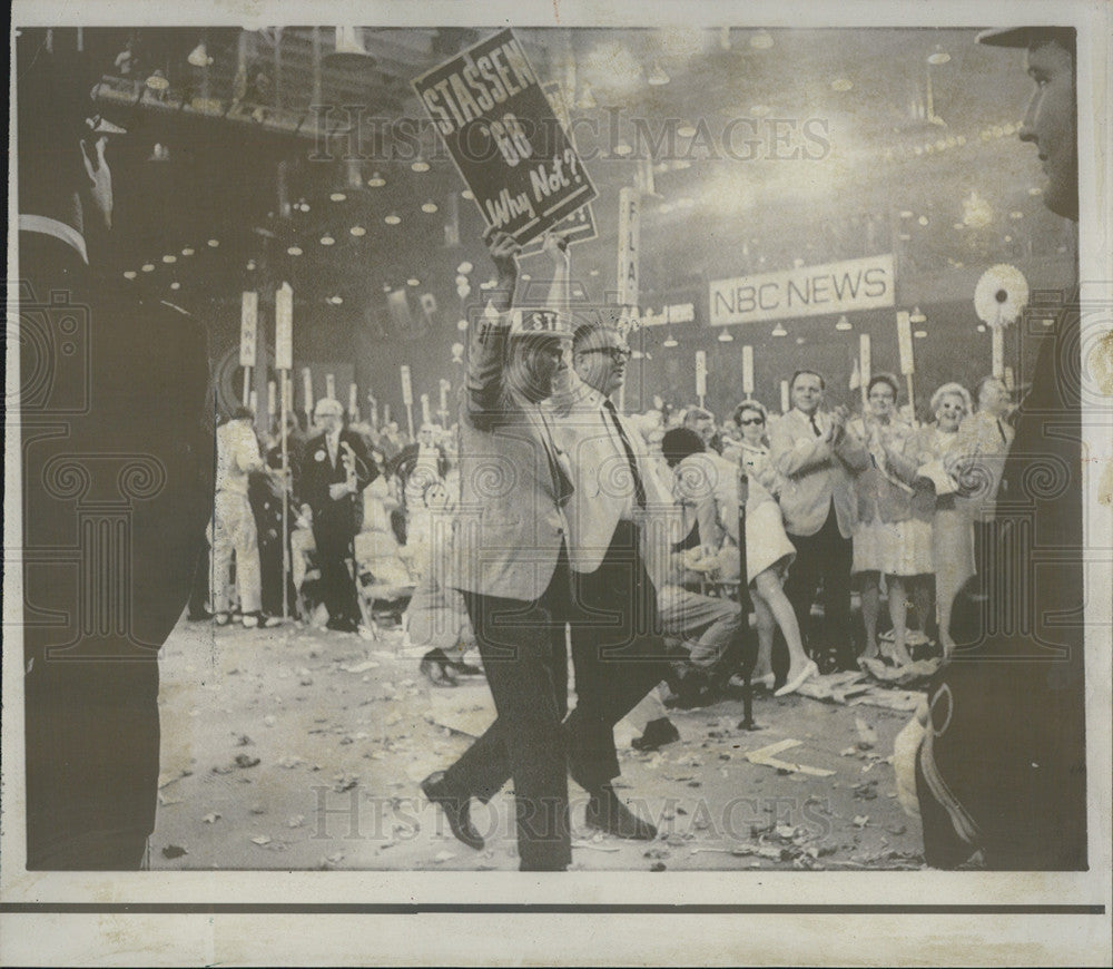 1968 Press Photo Republican National Convention GOP Harold Stassen Miami Beach - Historic Images