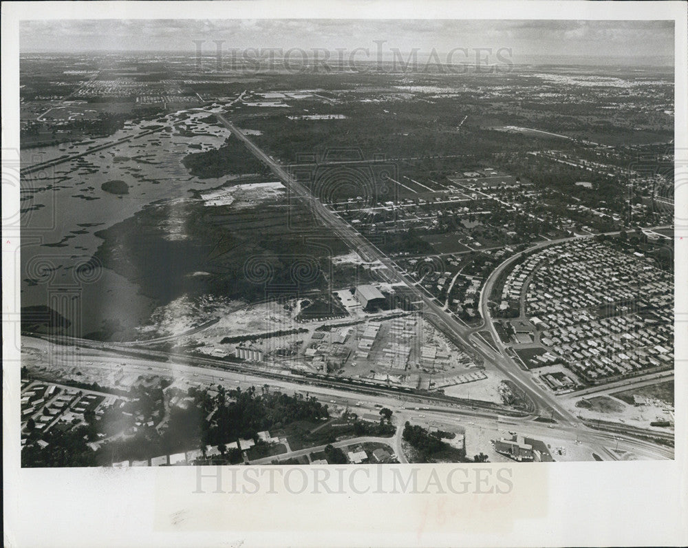 1966 Press Photo Extension Of Park Street North St Petersburg Aerial View - Historic Images