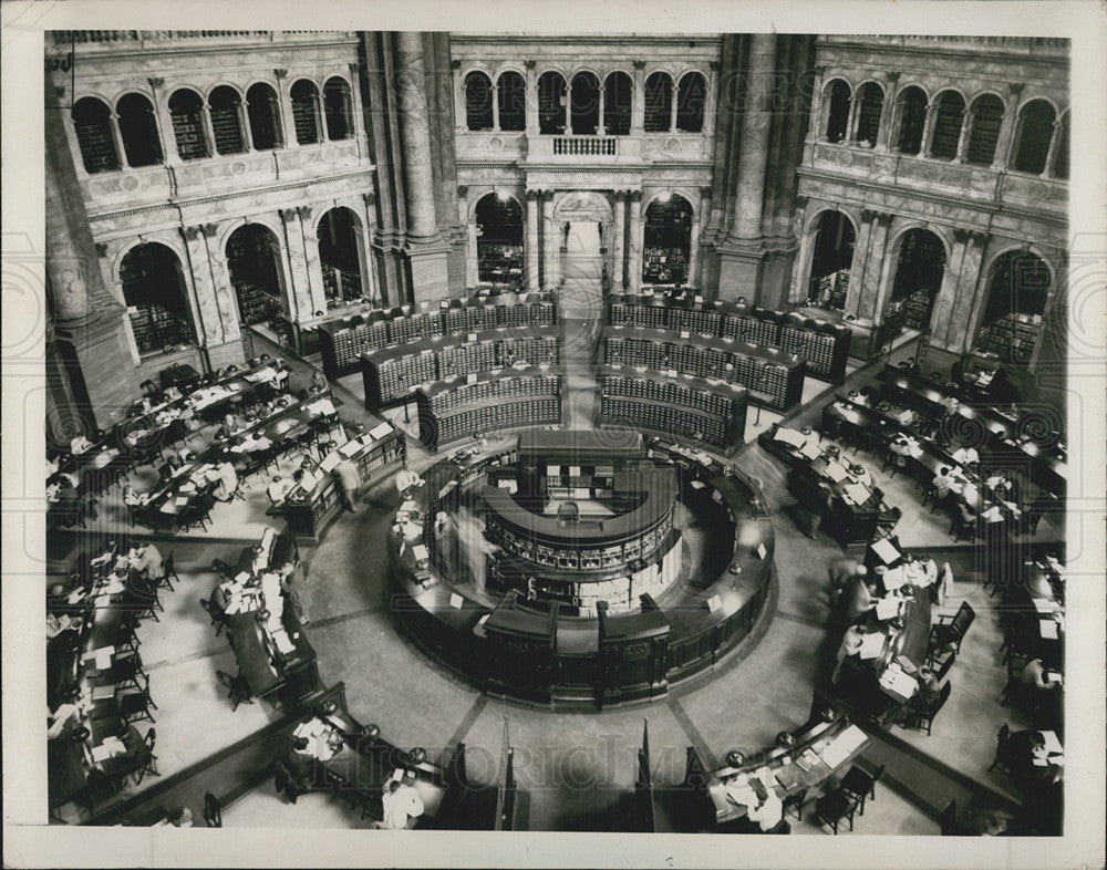 1950 Press Photo The main reading room at the Library of Congress in Washington - Historic Images