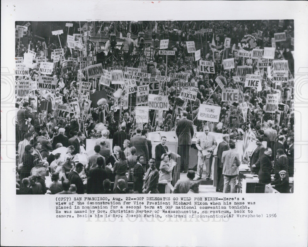 1960 Press Photo Demonstrations during 1956 convention in San Francisco - Historic Images