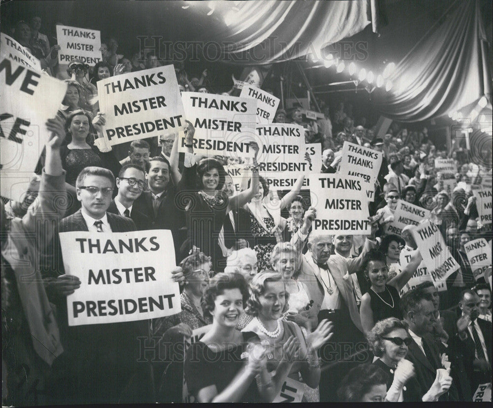 1960 Press Photo Demonstration for President Eisenhower - Historic Images