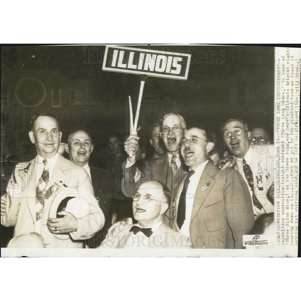 1936 Press Photo Scene from the GOP National Convention singing &quot;3 blind mice&quot;