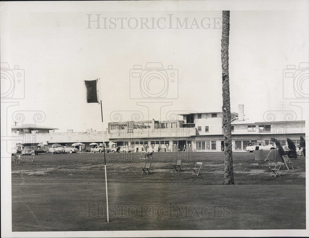 1958 Press Photo Partly Completed Clubhouse At Indian Lake Estates - Historic Images