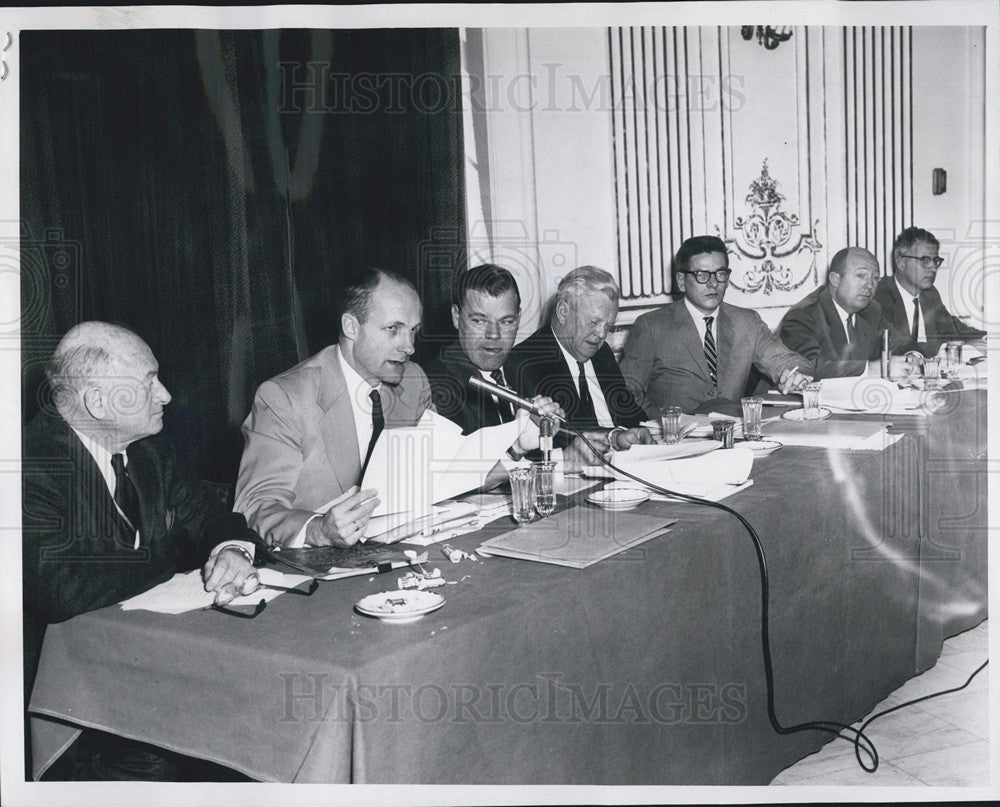 1960 Press Photo Members Of The Civil Aeronautics Board Technical Panel Hearing - Historic Images