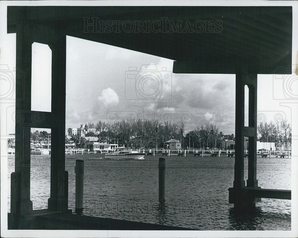 1968 Press Photo St. Petersburg Florida Waterfront Boat Docks - Historic Images