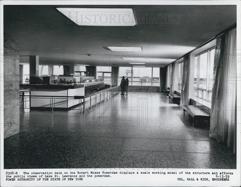 1959 Press Photo Observation Deck on Robert Moses Powerdam - Historic Images