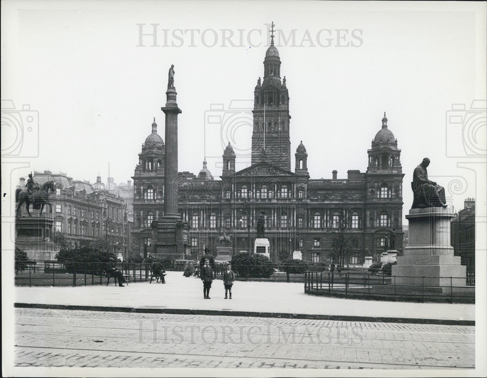 1941 Press Photo St. George&#39;s Square In Glasgow, Scotland - Historic Images