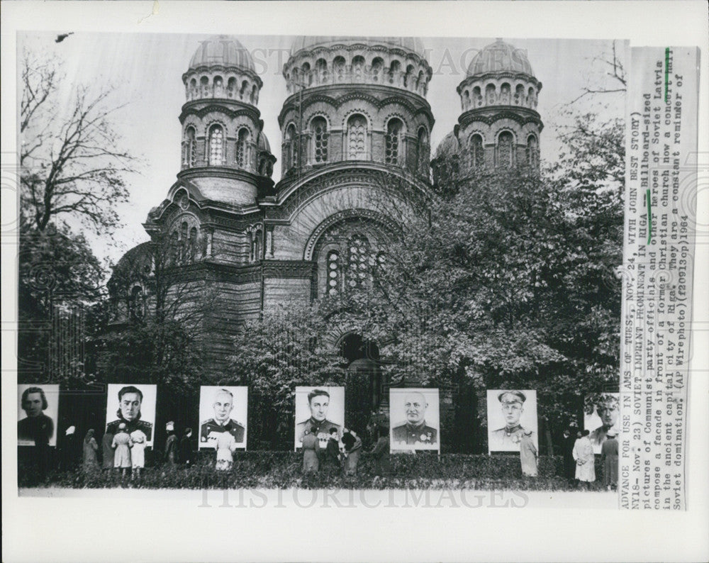 1965 Press Photo Pictures of Communist party officials of Soviet Latvia - Historic Images