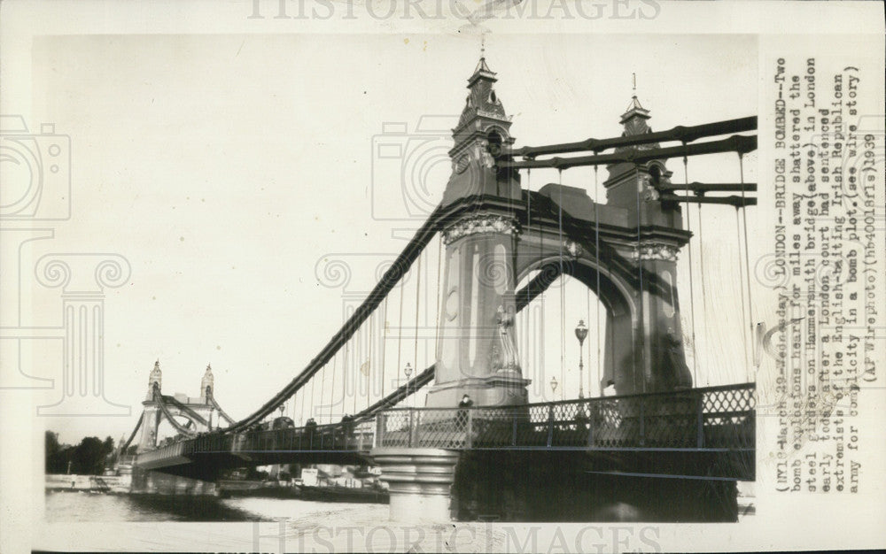 1963 Press Photo London Bridge Bombed - Historic Images