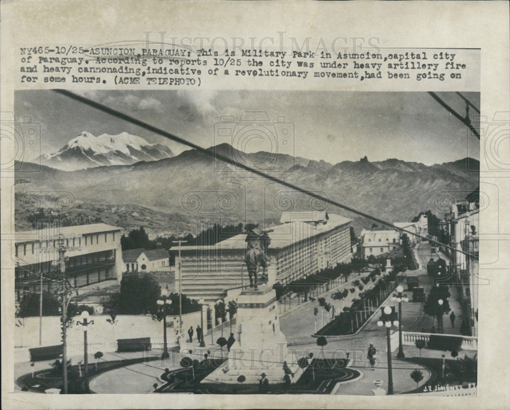 1948 Press Photo Military Parl in Asuncion capital of Paraguay - Historic Images