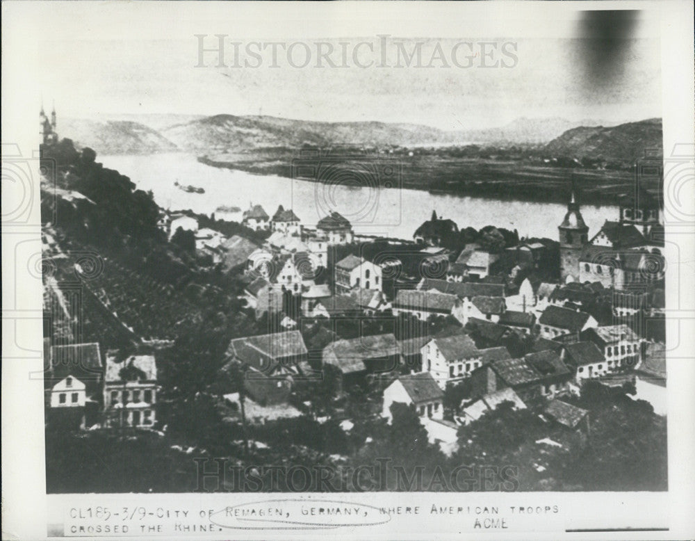 Press Photo Aerial view of Remagen Germany - Historic Images