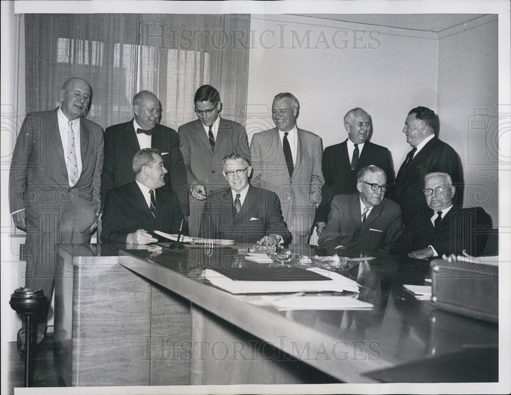 1963 Press Photo Reapportionment Commission meeting - Historic Images
