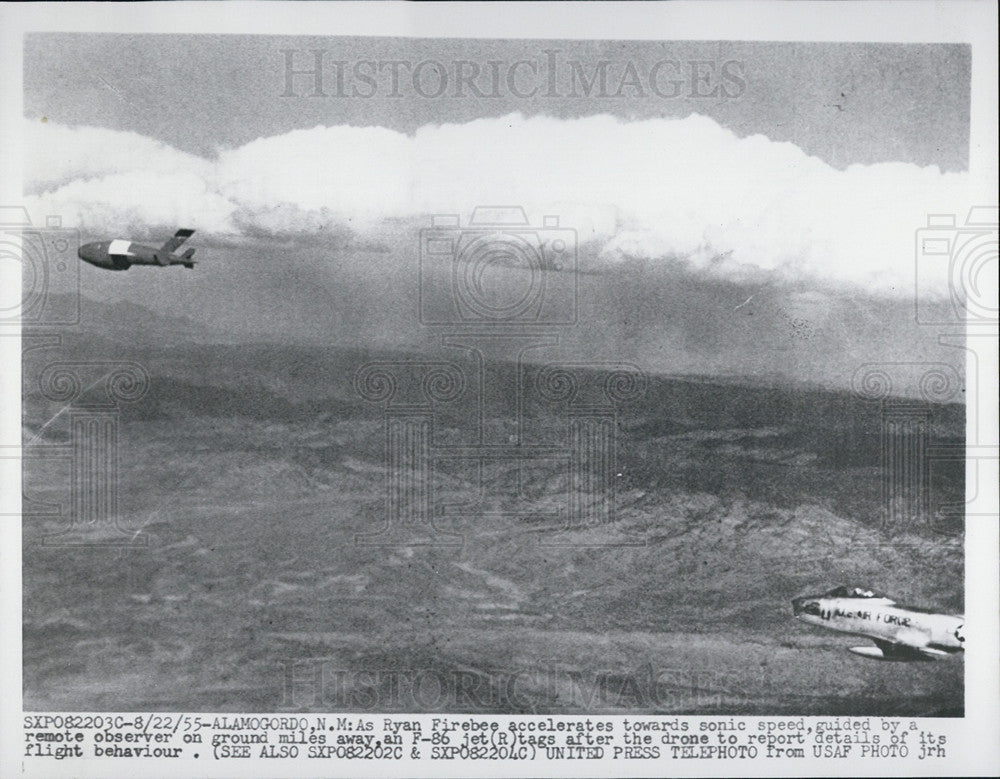 1955 Press Photo Rocket Type Firebee - Historic Images