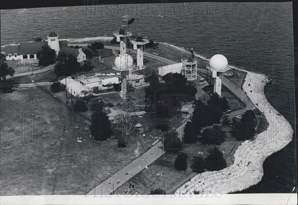 1970 Press Photo 55th Street Promintory with radar installation - Historic Images