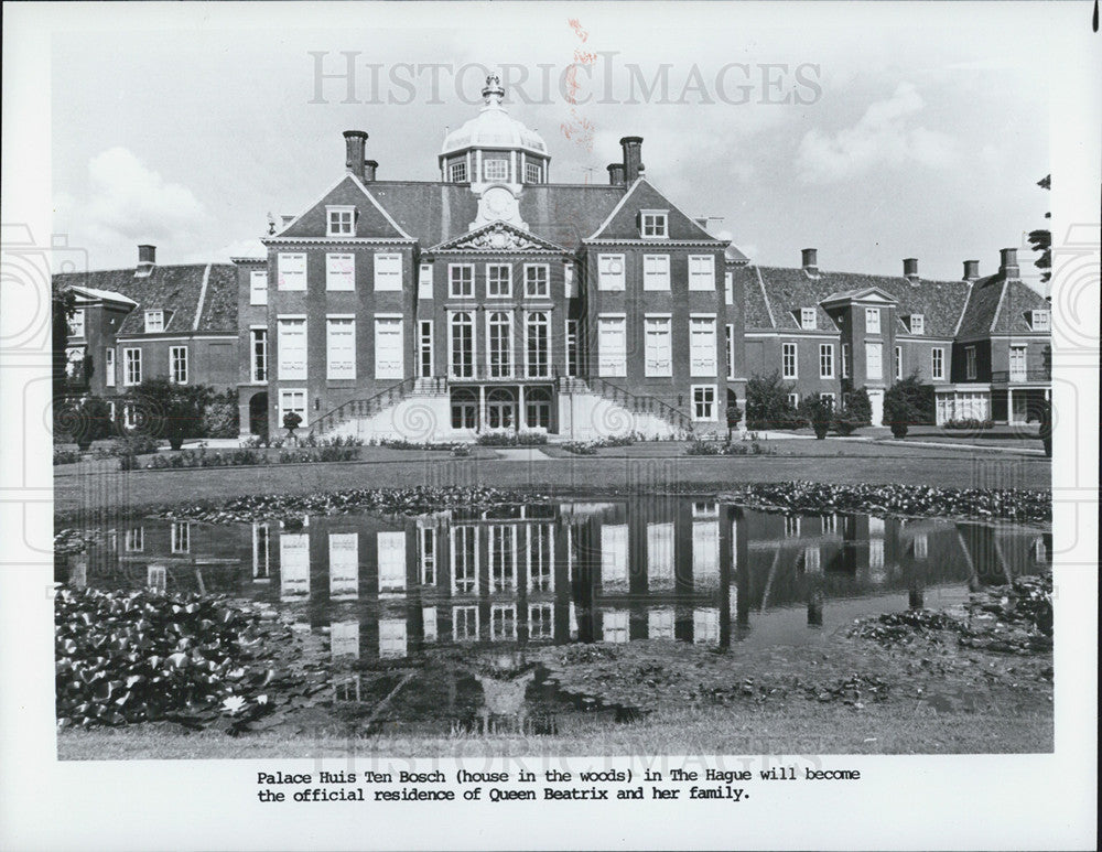 1980 Press Photo Palace Huis Ten Bosch house woods Hague Queen Beatrix family - Historic Images