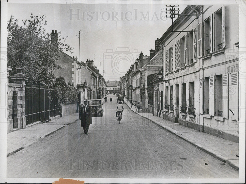 1937 Press Photo Villers-Cotterets street World War scenes - Historic Images