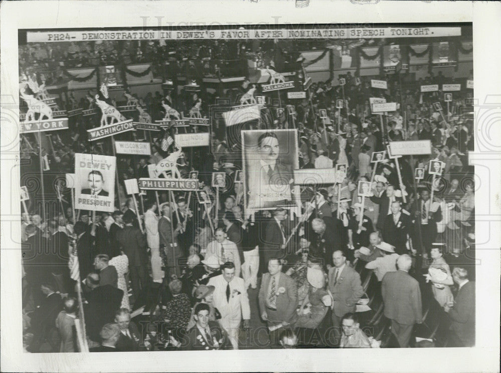 1940 Press Photo delegate Thomas Dewey nomination Republican National Convention - Historic Images