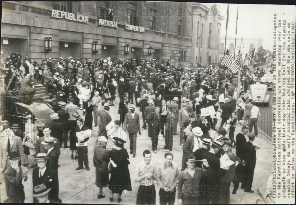 1940 Press Photo Delegates to the Republican National Convention - Historic Images