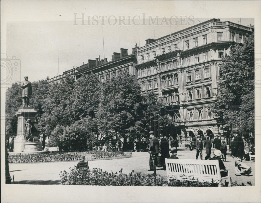 1939 Press Photo Esplanade Park in Helsinki Finland - Historic Images