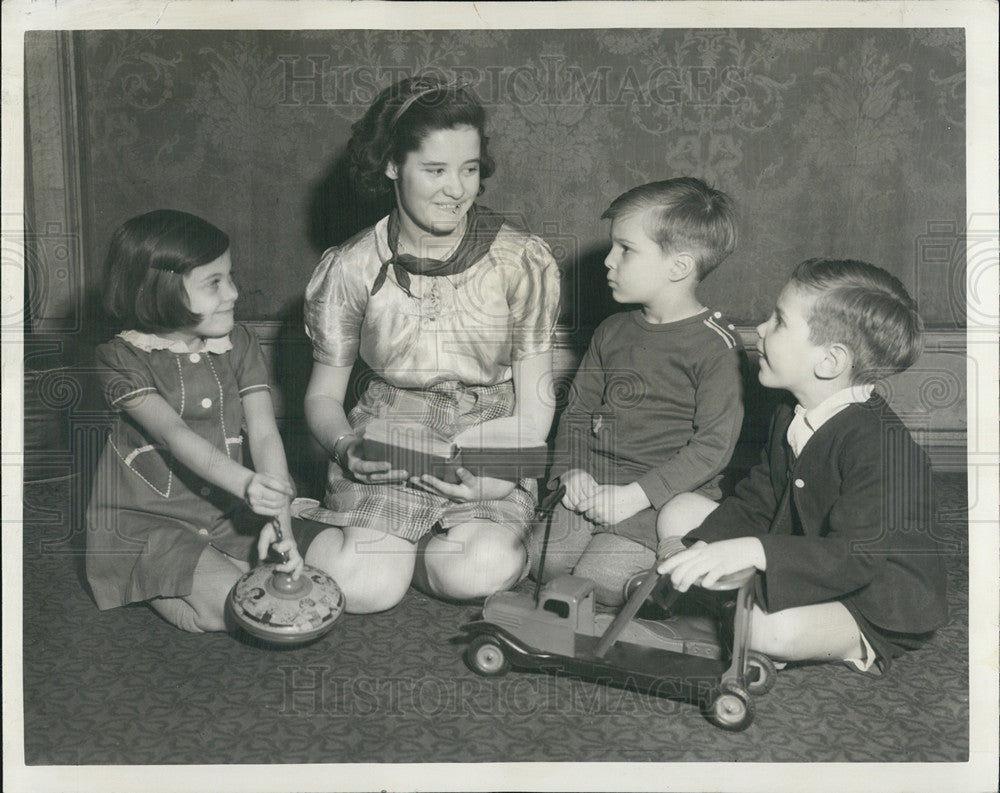 1939 Press Photo Kids At Protestant Children&#39;s Home To be Beneficiaries-Bazaar - Historic Images